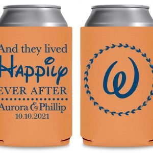 And They Lived Happily Ever After 1A Foldable Can Koozies Wedding Gifts for Guests