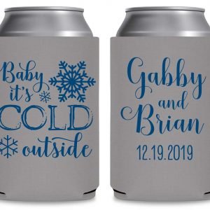 Baby It's Cold Outside 1A Foldable Can Koozies Wedding Gifts for Guests