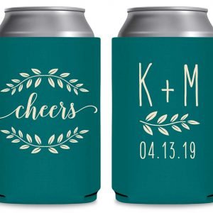 Cheers 4A Wedding Wreath Foldable Can Koozies Wedding Gifts for Guests