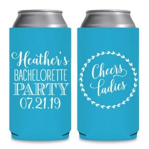 Cheers Ladies Bachelorette 1A Foldable 8.3 oz Slim Can Koozies Wedding Gifts for Guests