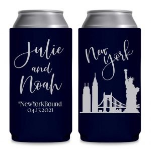 City Bound 1A Any City Foldable 8.3 oz Slim Can Koozies Wedding Gifts for Guests