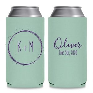 Classic Wedding Design 8A Foldable 8.3 oz Slim Can Koozies Wedding Gifts for Guests