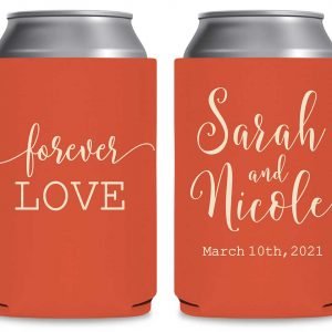 Forever Love 1A Foldable Can Koozies Wedding Gifts for Guests