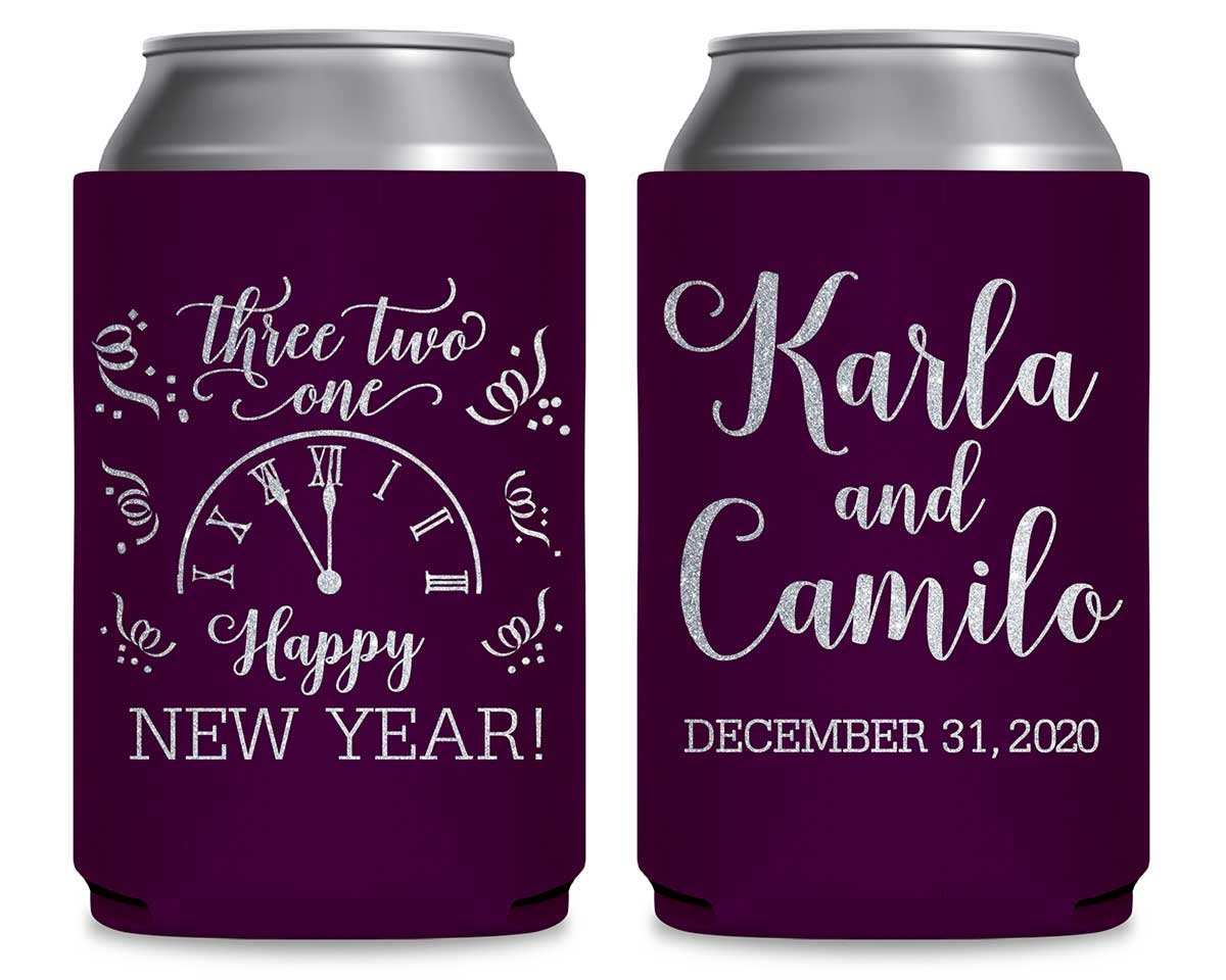 Happy New Year 2A Foldable Can Koozies Wedding Gifts for Guests