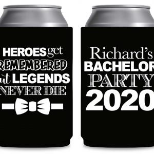Heroes Get Remembered Legends Never Die 1A Foldable Can Koozies Wedding Gifts for Guests