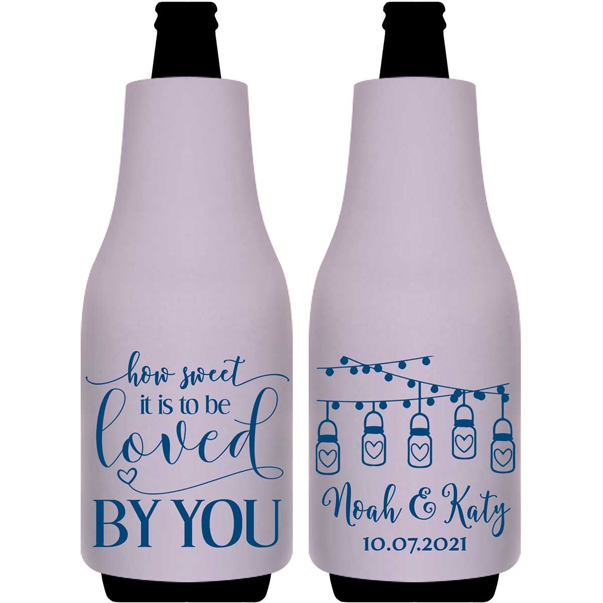 How Sweet Is It To Be Love By You 1A Foldable Bottle Sleeve Koozies Wedding Gifts for Guests