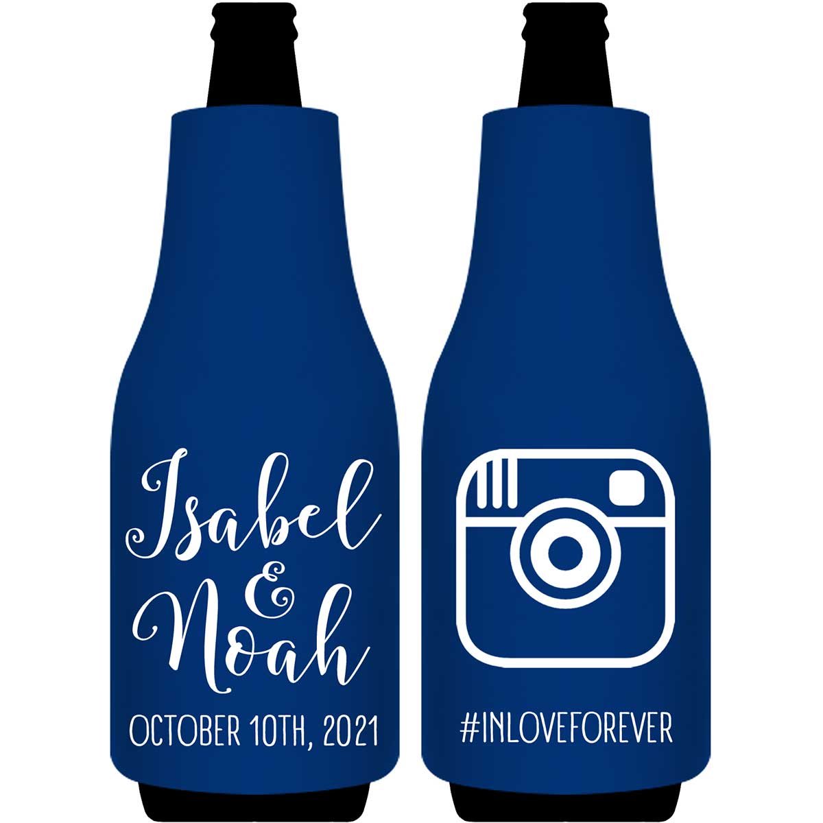 Instagram Hashtag 1A Foldable Bottle Sleeve Koozies Wedding Gifts for Guests