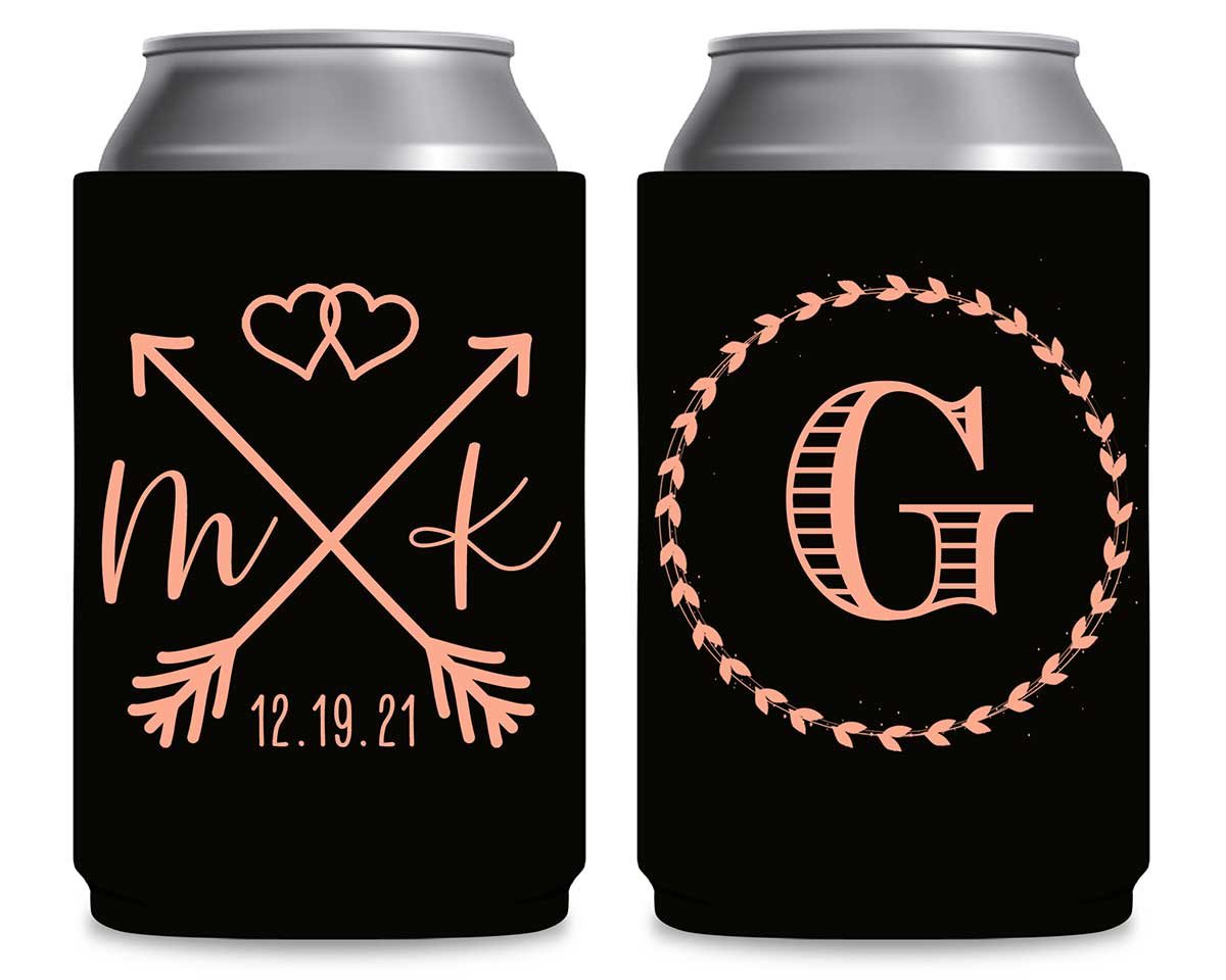 Love Arrows 1A Classic Foldable Can Koozies Wedding Gifts for Guests