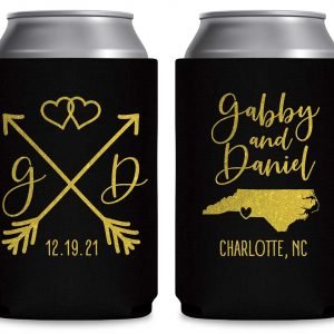 Love Arrows 1B Any Map Foldable Can Koozies Wedding Gifts for Guests