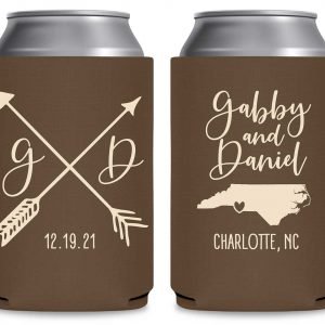 Love Arrows 2B Any Map Foldable Can Koozies Wedding Gifts for Guests