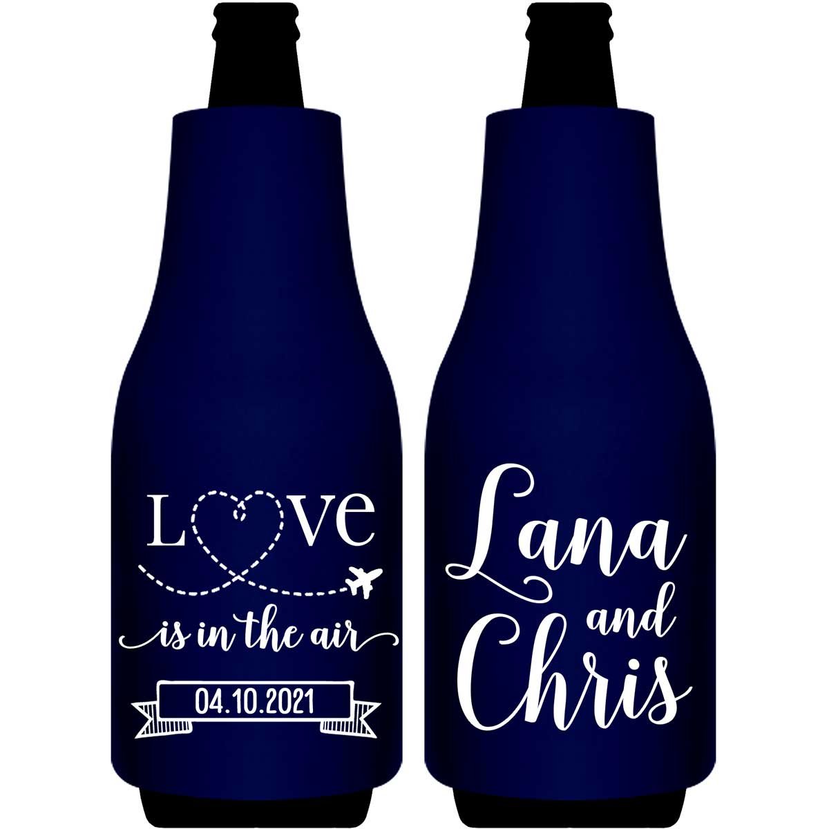 Love Is In The Air 1A Foldable Bottle Sleeve Koozies Wedding Gifts for Guests