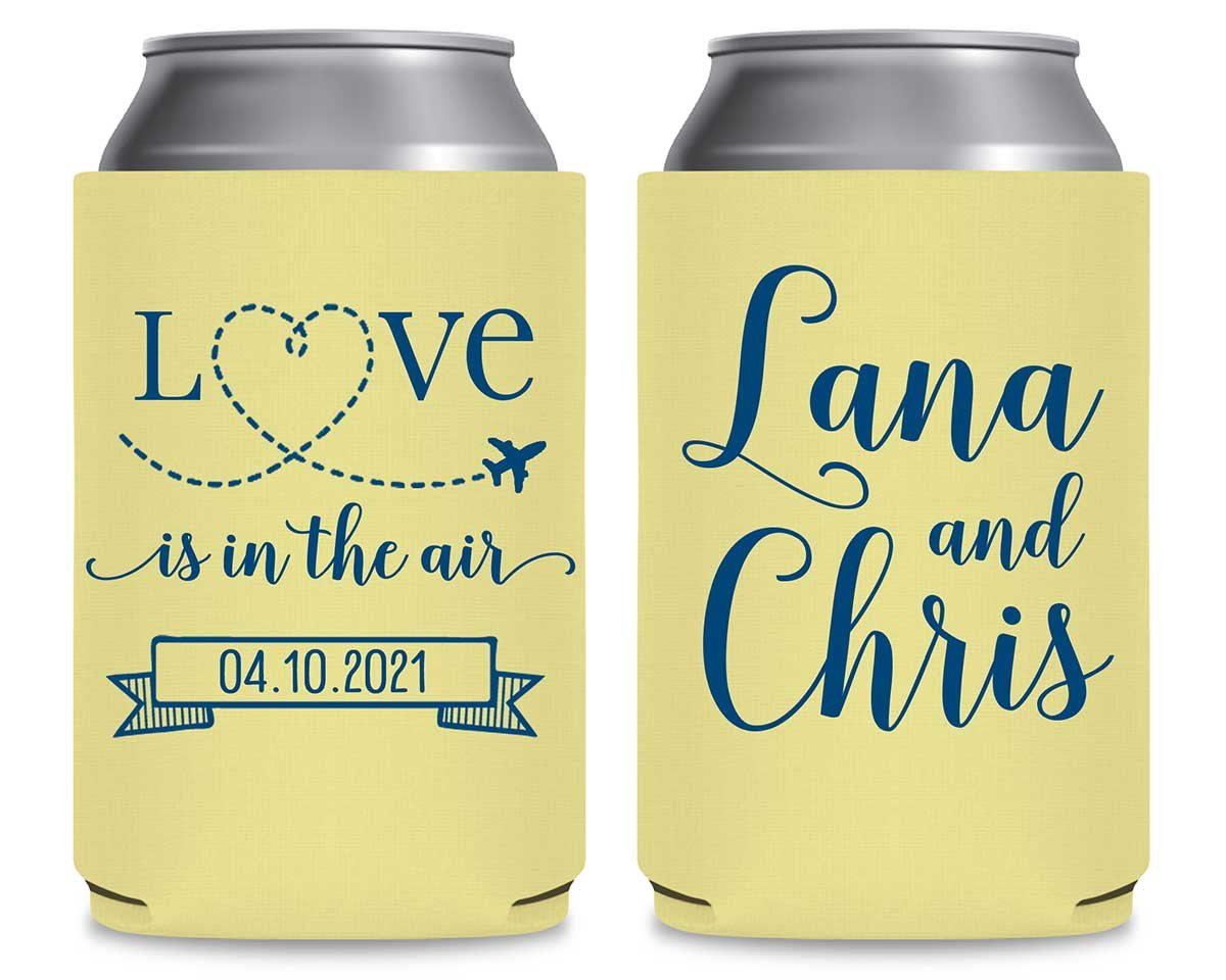 Love Is In The Air 1A Foldable Can Koozies Wedding Gifts for Guests