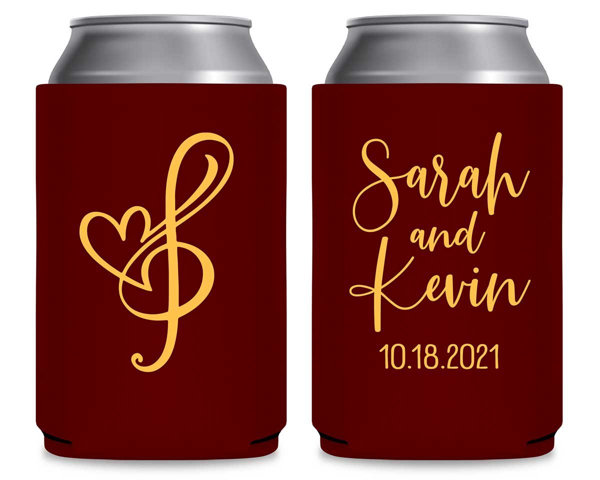 Love Melody 1A Foldable Can Koozies Wedding Gifts for Guests