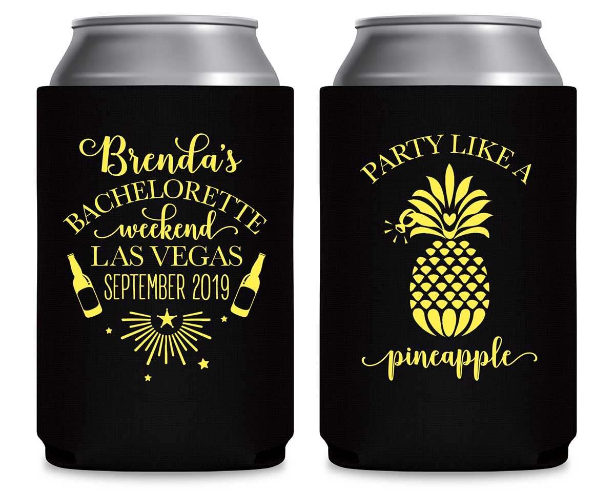 Party Like A Pineapple 1A Foldable Can Koozies Wedding Gifts for Guests
