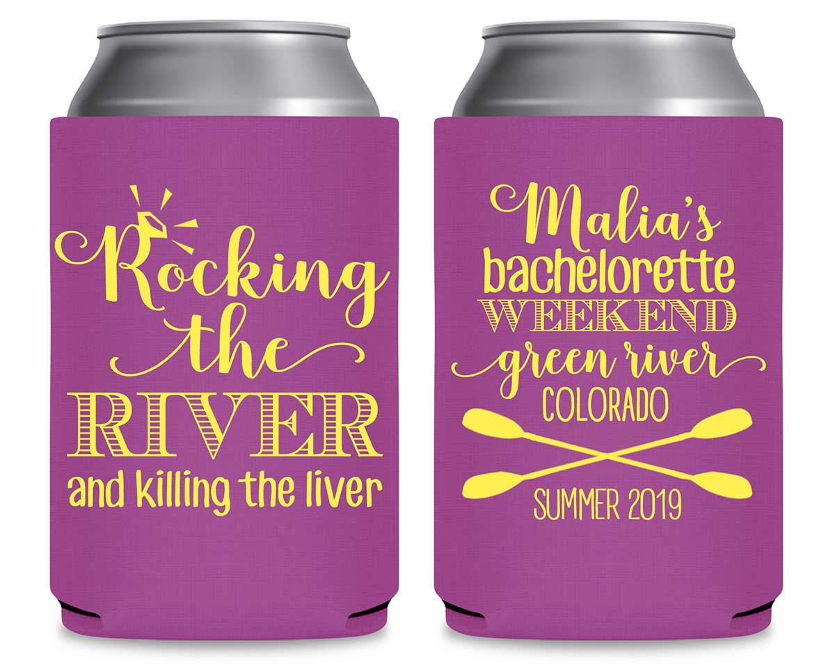 Rocking The River & Killing The Liver 1A Foldable Can Koozies Wedding Gifts for Guests