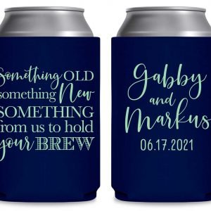Something Old Something New 1A Foldable Can Koozies Wedding Gifts for Guests