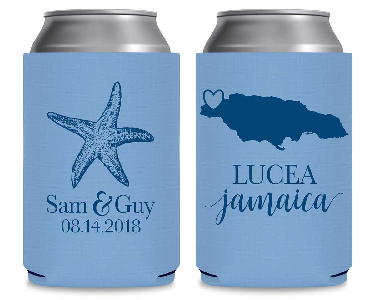 Starfish 4A Any Map Foldable Can Koozies Wedding Gifts for Guests