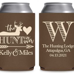 The Hunt Is Over 1A Foldable Foam Can Koozies Wedding Gifts for Guests
