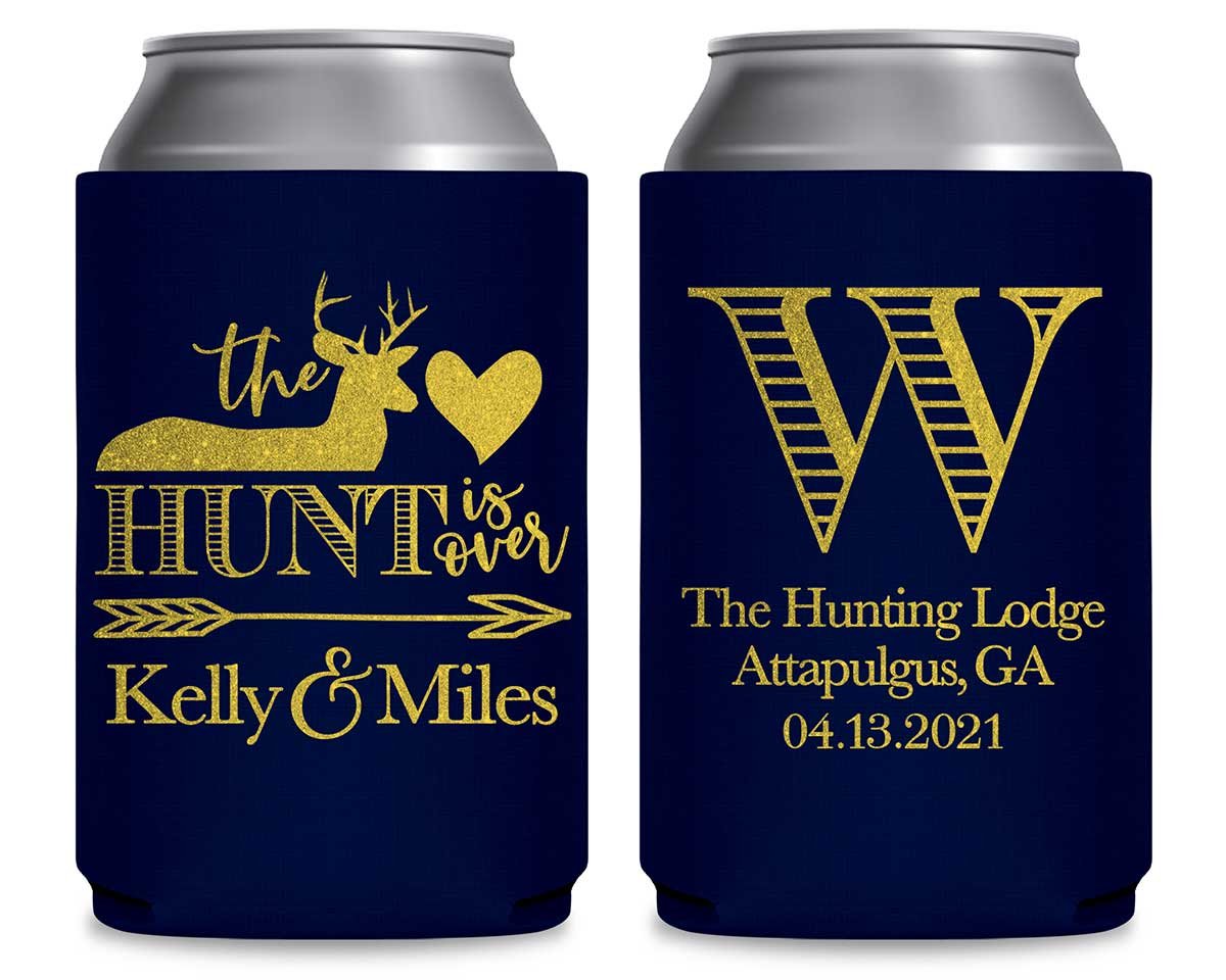 The Hunt Is Over 1A Foldable Neoprene Can Koozies Wedding Gifts for Guests