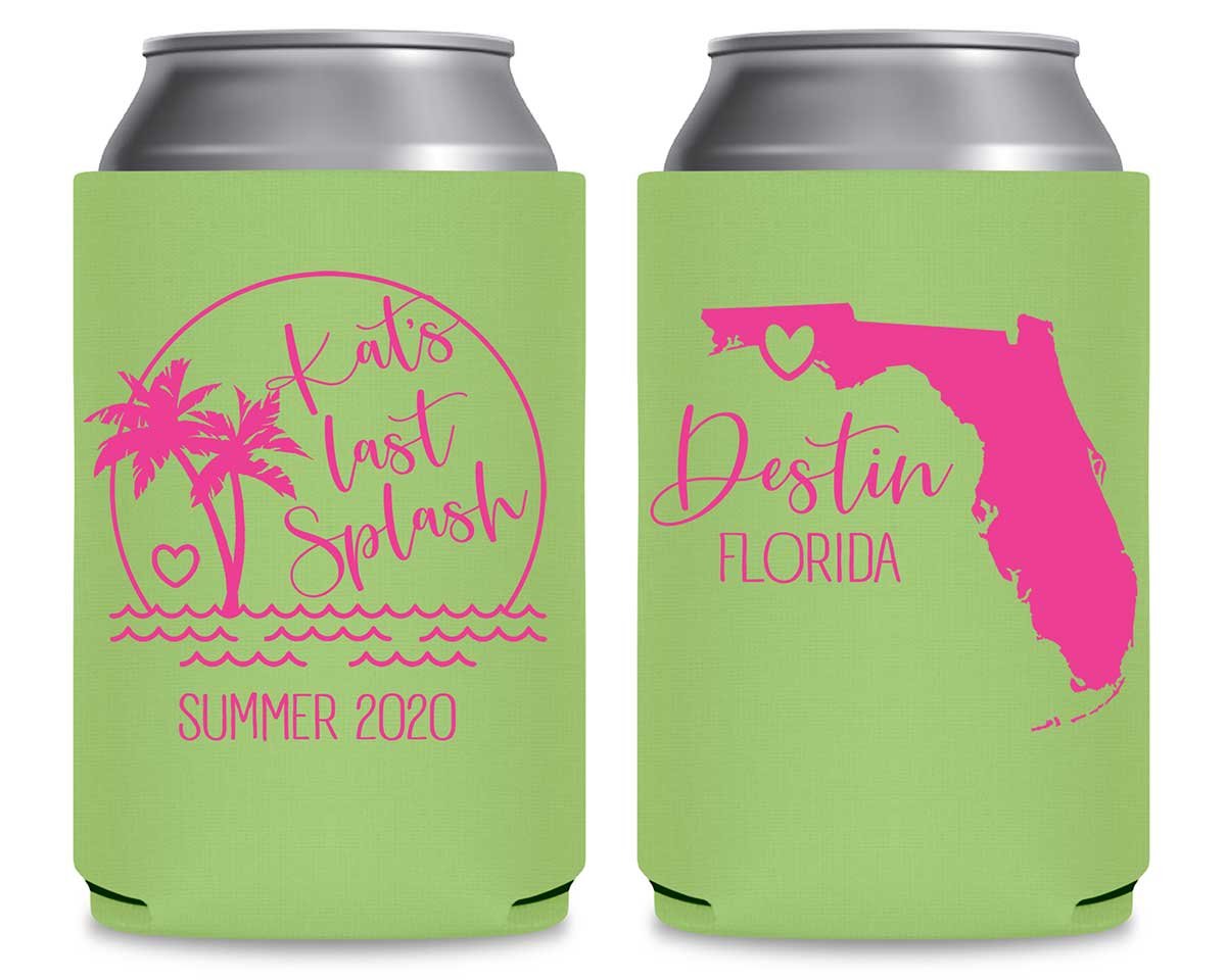 The Last Splash 1A Any Map Foldable Can Koozies Wedding Gifts for Guests