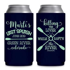 The Last Splash 2A Killing The Liver Foldable 12 oz Slim Can Koozies Wedding Gifts for Guests