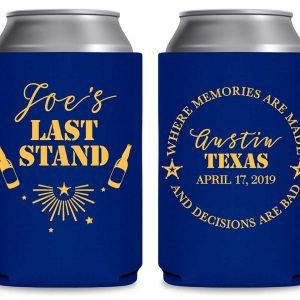 The Last Stand 1B Memories & Bad Decisions Foldable Can Koozies Wedding Gifts for Guests