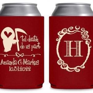 Til Death Do Us Part 1A Grim Reaper Foldable Can Koozies Wedding Gifts for Guests