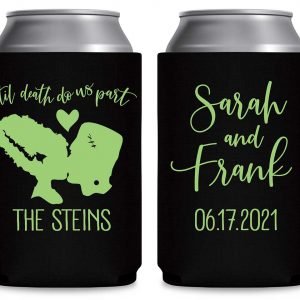 Til Death Do Us Part 2A Frankenstein Foldable Can Koozies Wedding Gifts for Guests