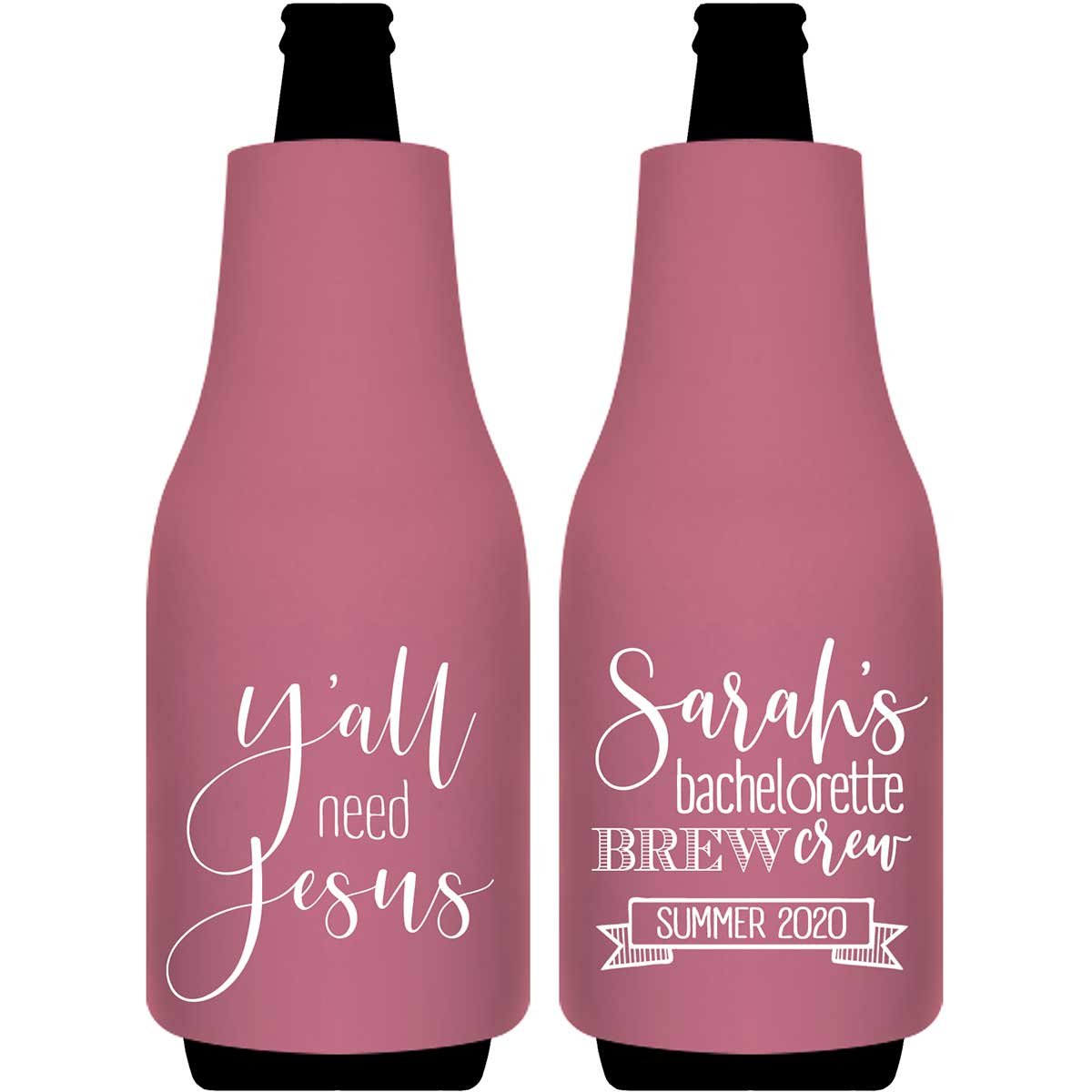 Y'All Need Jesus 1A Foldable Bottle Sleeve Koozies Wedding Gifts for Guests