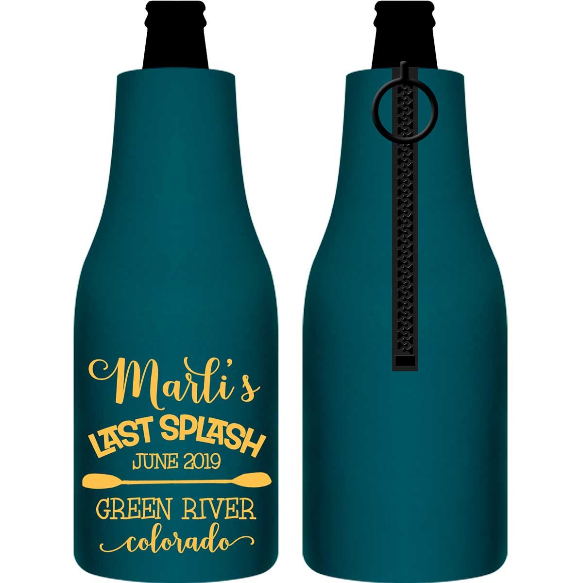 The Last Splash 2A Foldable Zippered Bottle Koozies Bachelorette Party Gifts for Guests