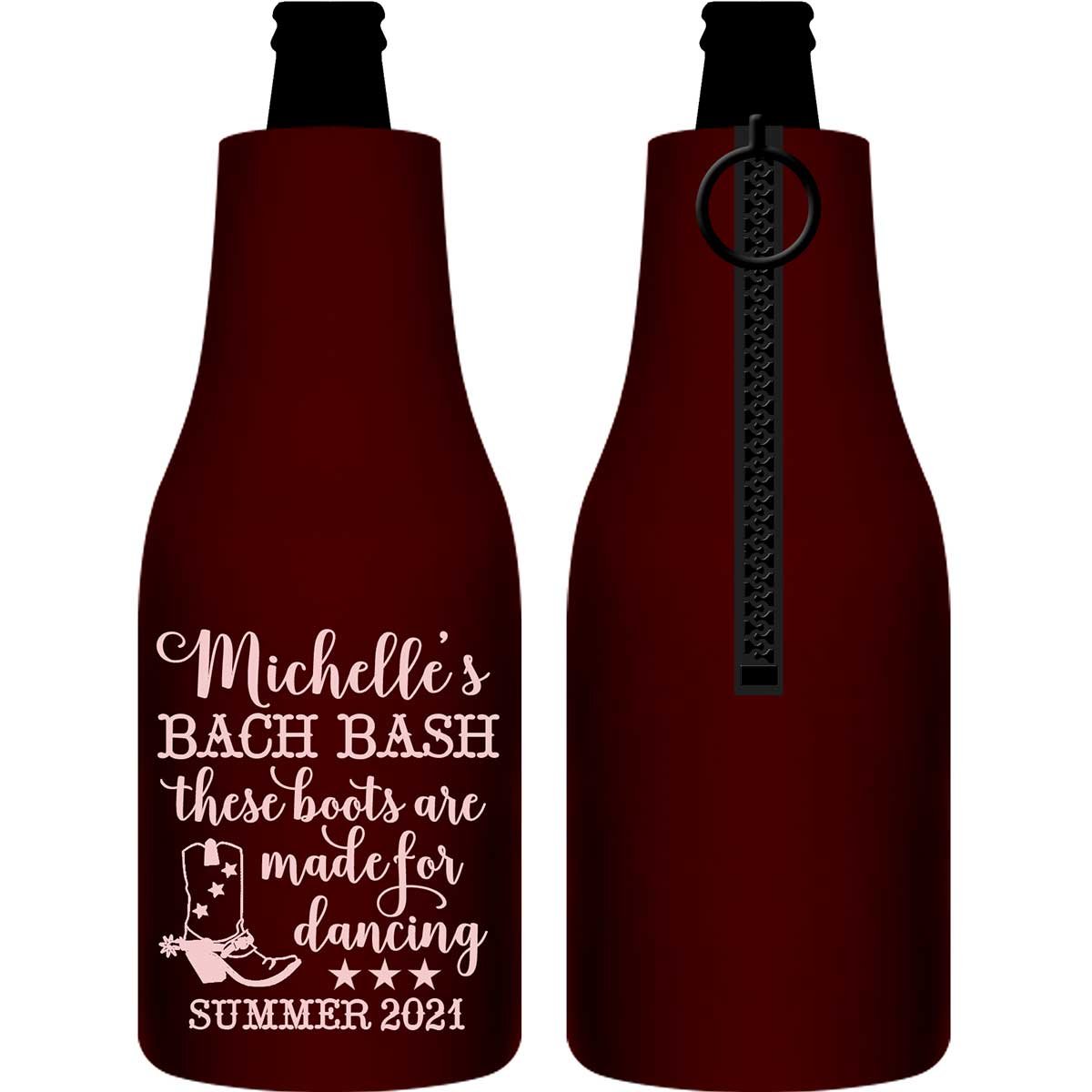 These Boots Are Meant For Dancing 1A Foldable Zippered Bottle Koozies Bachelorette Party Gifts for Guests