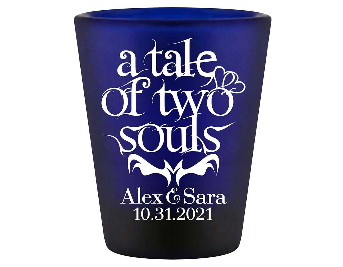 A Tale of Two Souls 1A Standard 1.5oz Blue Shot Glasses Halloween Wedding Gifts for Guests