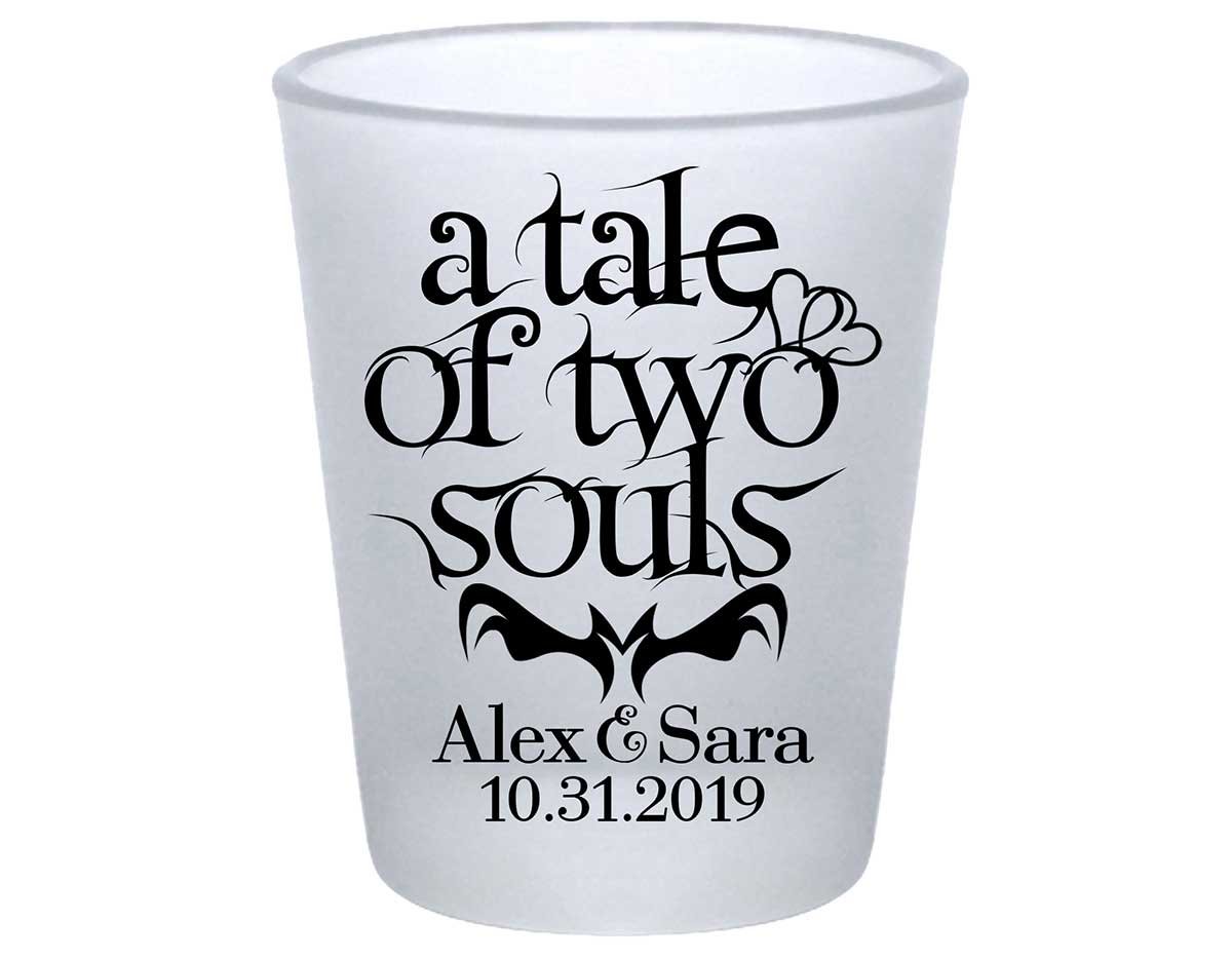 A Tale of Two Souls 1A Standard 1.75oz Frosted Shot Glasses Halloween Wedding Gifts for Guests