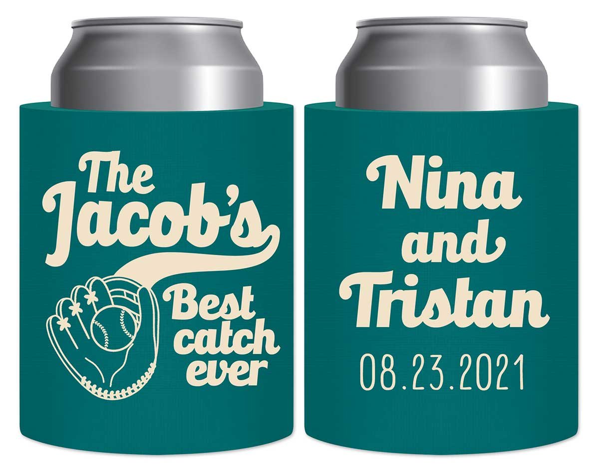 Best Catch Ever 1A Baseball Thick Foam Can Koozies Sports Wedding Gifts for Guests