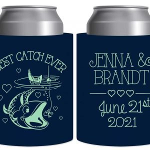 Best Catch Ever 2A Nautical Thick Foam Can Koozies Maritime Wedding Gifts for Guests