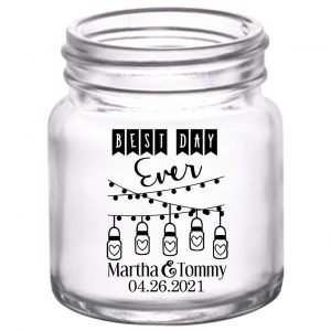 Best Day Ever 1A Mason Jars 2oz Mini Mason Shot Glasses Rustic Wedding Gifts for Guests