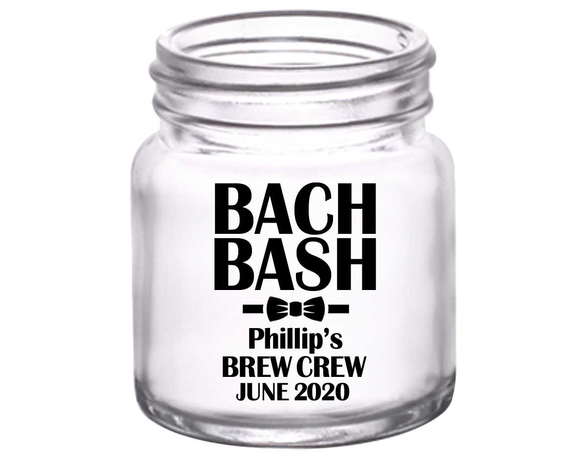 Brew Crew Bachelor Bash 1A 2oz Mini Mason Shot Glasses Personalized Bachelor Party Gifts for Guests