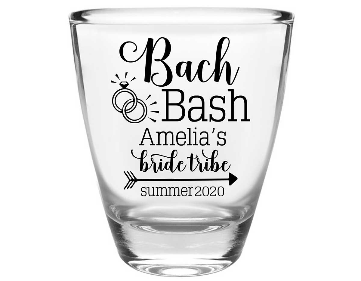 Bride Tribe Bachelorette Bash 1A Clear 1oz Round Barrel Shot Glasses Rustic Bachelorette Party Gifts for Guests