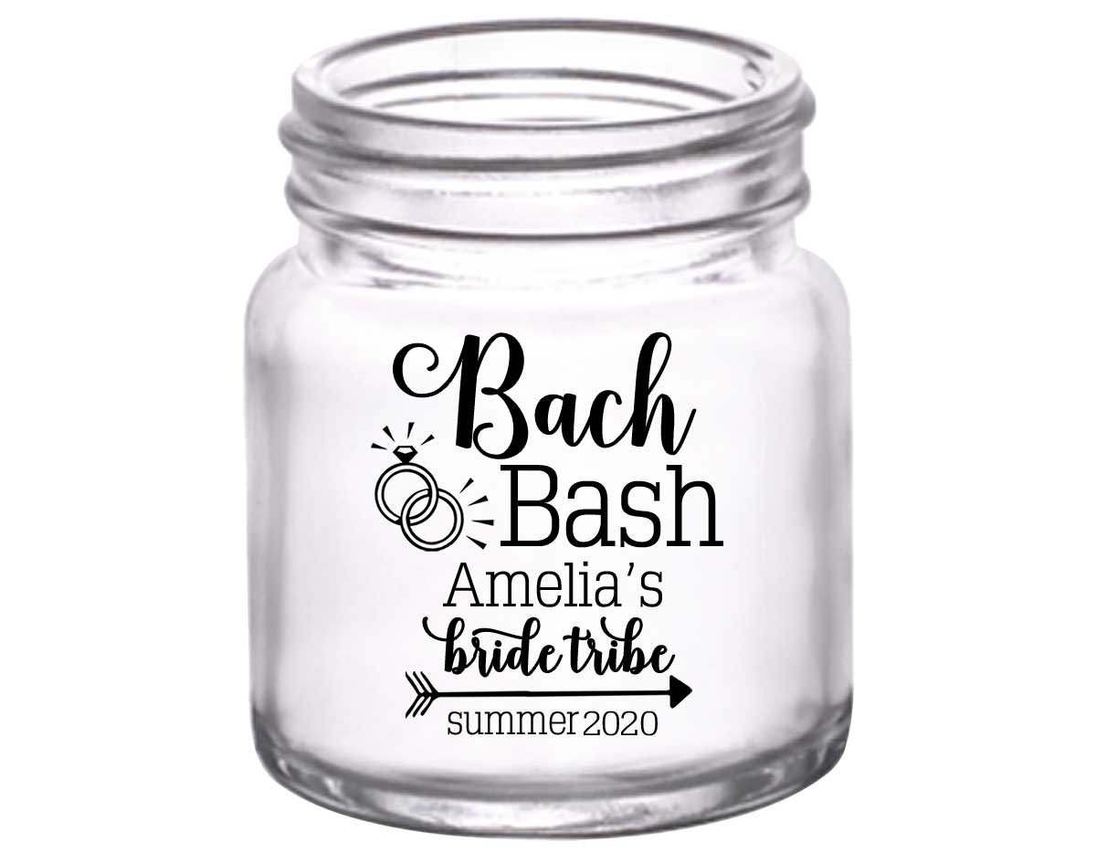 Bride Tribe Bachelorette Bash 1A 2oz Mini Mason Shot Glasses Rustic Bachelorette Party Gifts for Guests