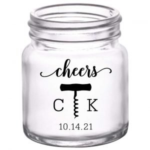 Cheers 5A Vineyard Wedding 2oz Mini Mason Shot Glasses Personalized Wedding Gifts for Guests