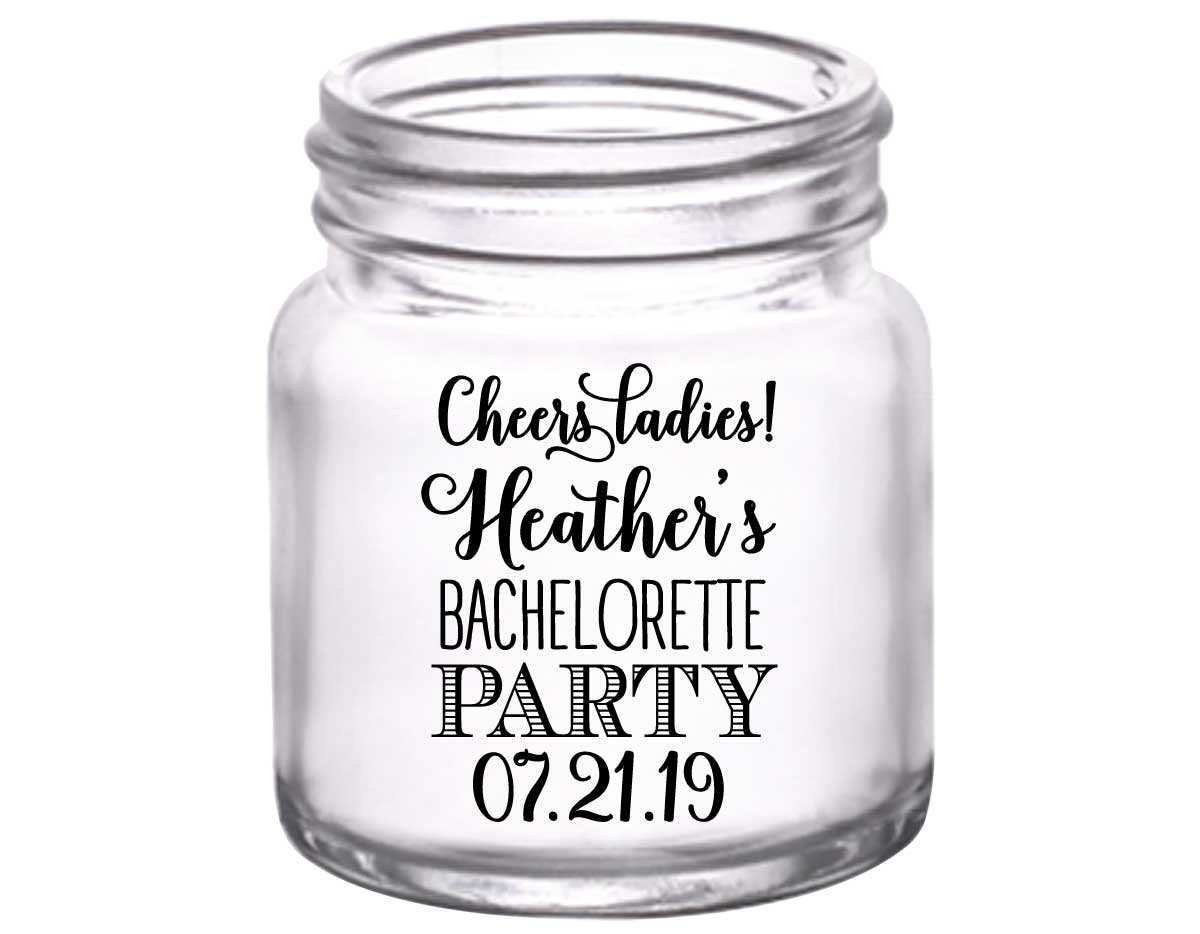 Cheers Ladies Bachelorette 1A 2oz Mini Mason Shot Glasses Personalized Bachelorette Party Gifts for Guests