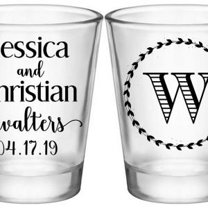 Classic Wedding Design 1A2 Standard 1.75oz Clear Shot Glasses Personalized Wedding Gifts for Guests