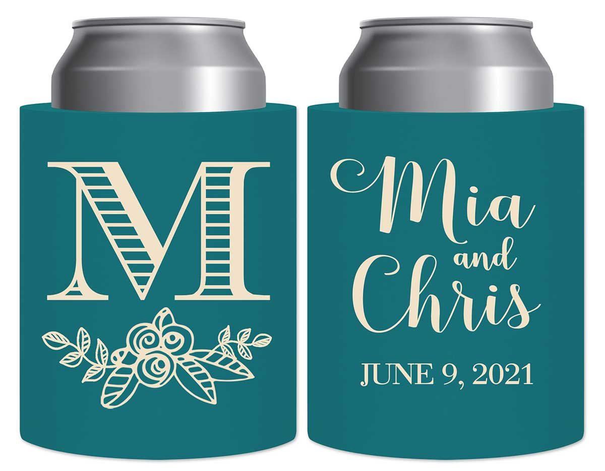 Classic Wedding Design 6A Thick Foam Can Koozies Personalized Wedding Gifts for Guests