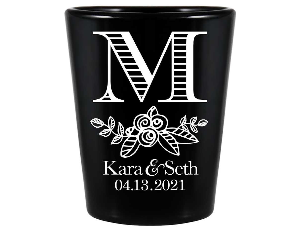 Classic Wedding Design 6A Standard 1.5oz Black Shot Glasses Personalized Wedding Gifts for Guests