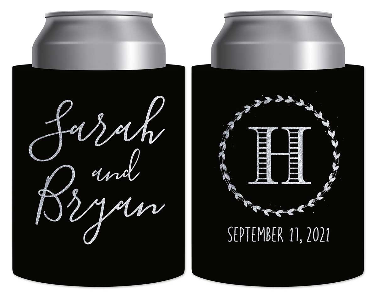 Classic Wedding Design 7A Thick Foam Can Koozies Personalized Wedding Gifts for Guests