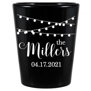Classic Wedding Design 9A Standard 1.5oz Black Shot Glasses Personalized Wedding Gifts for Guests
