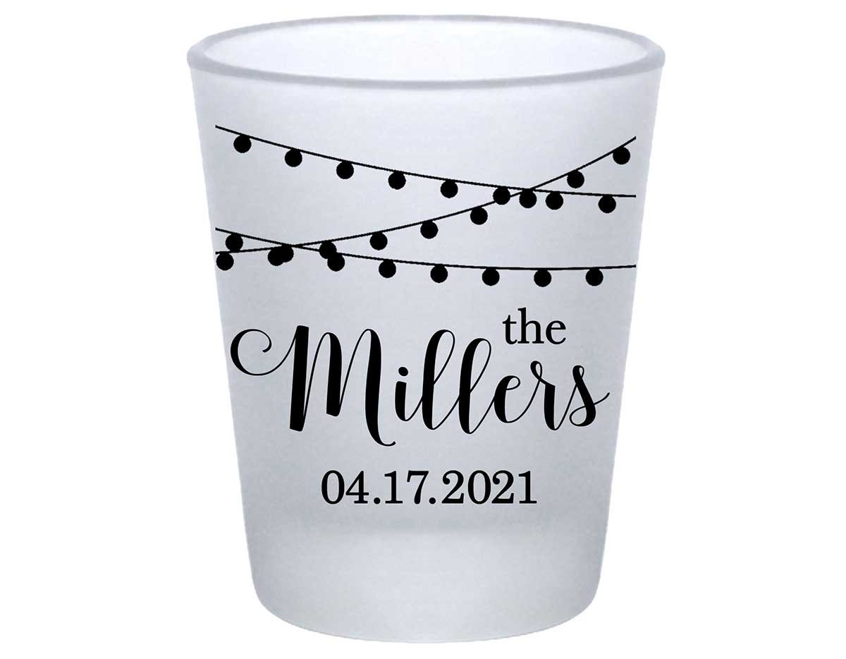 Classic Wedding Design 9A Standard 1.75oz Frosted Shot Glasses Personalized Wedding Gifts for Guests