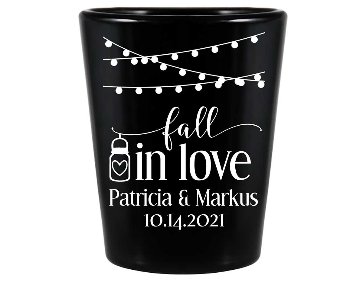 Fall In Love 7A Standard 1.5oz Black Shot Glasses Autumn Wedding Gifts for Guests