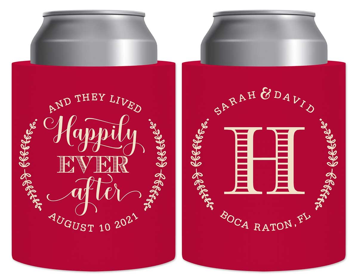Happily Ever After 1A Thick Foam Can Koozies Fairytale Wedding Gifts for Guests
