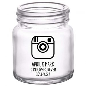 Instagram Hashtag 1A 2oz Mini Mason Shot Glasses Cute Wedding Gifts for Guests